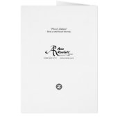 Carte Bear Cub pour "Maman's Orders" (Dos)