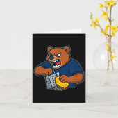 Carte Bear Grating Cheese Funny (Fleur jaune)
