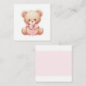 Carte Bear Pink Monogramme (Devant / Derrière)