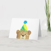Carte Bear Wearing Cute Birthday (Devant)
