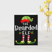 Carte Bearded Christmas Elf Matching Pajama X-mas Party (Fleur jaune)