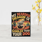 Carte Bearded Dragon Cooler Reptile Animal Beardie Beard (Fleur jaune)