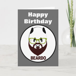 Carte Beardo panda heureux anniversaire
