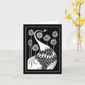 Carte Beardsley Nouveau Peacock (Fleur jaune)