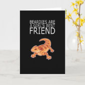 Carte Beared Dragon BARDIES FILLES MEILLEUR AMI Lizard (Fleur jaune)
