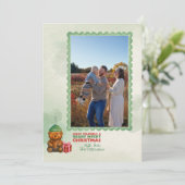 Carte Bearista Coffee Bear "Beary Merry Christmas" Card (Debout devant)