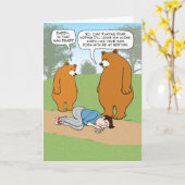 Carte Bears et Guy Jouer mort Anniversaire (Fleur jaune)