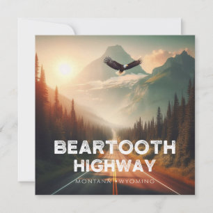 Carte Beartooth Highway Montana Aigle Wyoming