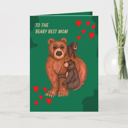Carte Beary Best Maman (Devant)