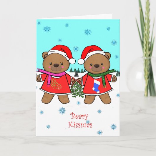 Carte Beary Kissmas (Devant)