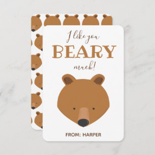 Carte Beary Many Bear Classroom Valentine Card