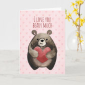 Carte Beary Much Love (Fleur jaune)