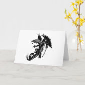 Carte Beast of the Night Dragon Greeting Card Ajouter un (Fleur jaune)