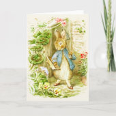 Carte Beatrix Potter Pierre le Lapin dans le Jardin (Devant)
