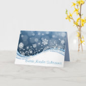 Carte Beatus Natalis Salvatoris-Holiday (Fleur jaune)