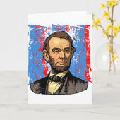 Carte Beau Abraham Lincoln Portrait (Fleur jaune)