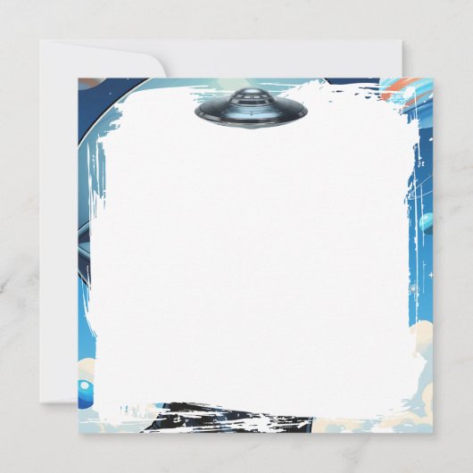 Carte Beau Alien extra-terrestre Être (Dos)