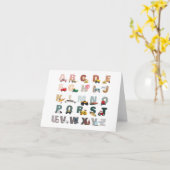 Carte Beau Alphabet ABC Camions, Véhicules de transport (Fleur jaune)