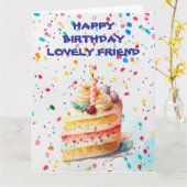 Carte Beau Anniversaire Ami (Fleur jaune)