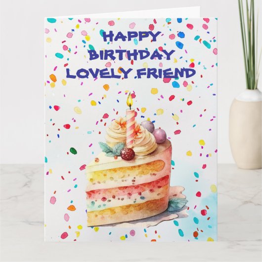 Carte Beau Anniversaire Ami (Devant)