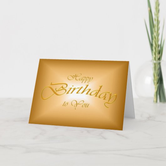 Carte Beau anniversaire de diamant brun brun brillant (Devant)
