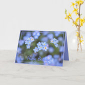 Carte Beau anniversaire de l'oubli-moi-pas de fleurs (Fleur jaune)