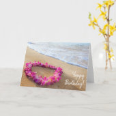 Carte Beau anniversaire de Maui Lei (Fleur jaune)