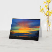 Carte Beau Anniversaire Du lever Au coucher Du Soleil (Fleur jaune)