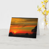 Carte Beau Anniversaire Du lever Au coucher Du Soleil (Fleur jaune)