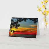 Carte Beau Anniversaire Du lever Au coucher Du Soleil (Fleur jaune)