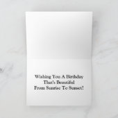 Carte Beau Anniversaire Du lever Au coucher Du Soleil (Intérieur)