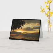 Carte Beau Anniversaire Du lever Au coucher Du Soleil (Fleur jaune)