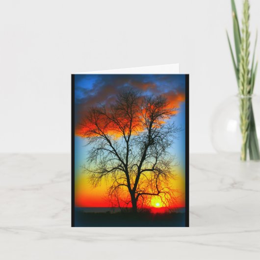 Carte Beau Anniversaire Du lever Au coucher Du Soleil (Devant)