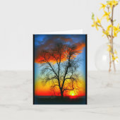 Carte Beau Anniversaire Du lever Au coucher Du Soleil (Fleur jaune)