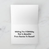 Carte Beau Anniversaire Du lever Au coucher Du Soleil (Intérieur)