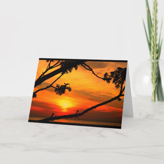 Carte Beau Anniversaire Du lever Au Coucher Du Soleil ! (Devant)