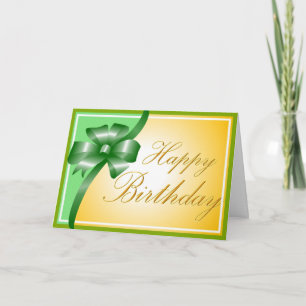 Carte Beau anniversaire vert brillant
