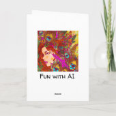 Carte Beau art Abstrait | Femmes avec plumes (Dos)