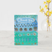 Carte Beau art abstrait, merci, vos mots (Fleur jaune)