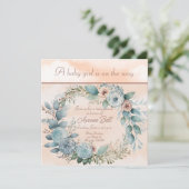 Carte Beau Baby shower de fille (Debout devant)