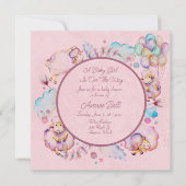 Carte Beau Baby shower de fille (Devant)
