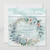 Carte Beau Baby shower Garçon (Devant)