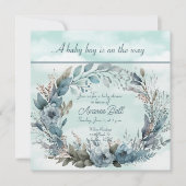 Carte Beau Baby shower Garçon (Devant)