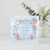 Carte Beau Baby shower Garçon (Debout devant)