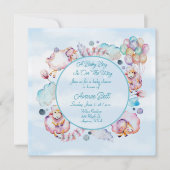 Carte Beau Baby shower Garçon (Devant)