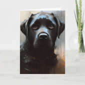 Carte Beau Black Labrador Portrait (Devant)