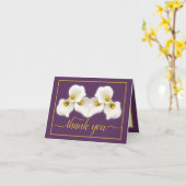 Carte Beau Blanc Calla Lilies Floral Chic Merci (Fleur jaune)