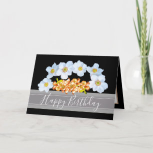 Carte Beau Bouquet Floral Anemones Quince Anniversaire