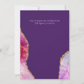 Carte Beau BUDGET Rose Turquoise Floral Agate Mariage (Dos)