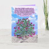 Carte Beau Cactus Cholla 1 Samuel 16:7 (Devant)